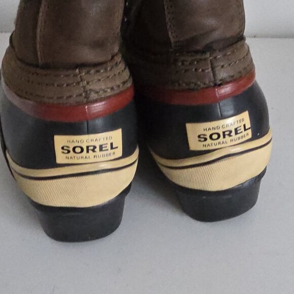 SOREL | Boots Sorelli Quilted Wool Green Brown Waterproof Women’s SZ 6 - Picture 5 of 6